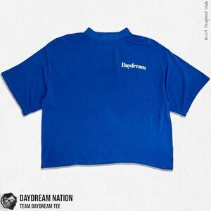 DAYDREAM NATION TEAM DAYDREAM CREWNECK OVERSIZED T SHIRT IN BLUE JEAN